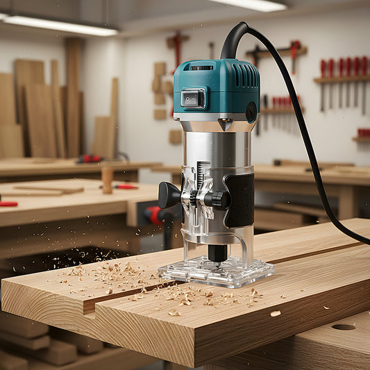 800W 6-Speed Electric Wood Router with Router Bits Set