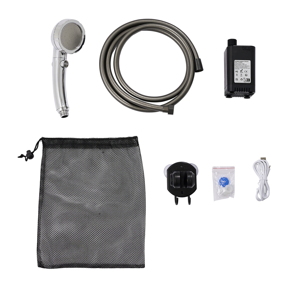 Rechargeable Shower Pump With LED Display