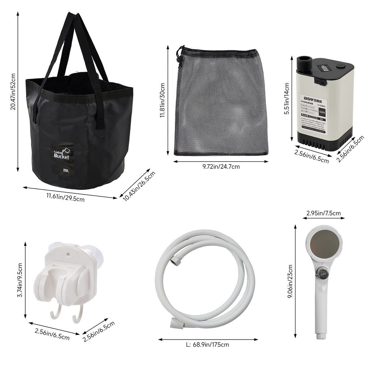Rechargeable Shower Pump With LED Display