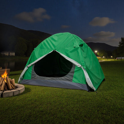 Portable Camping Tent with Detachable Top Cover