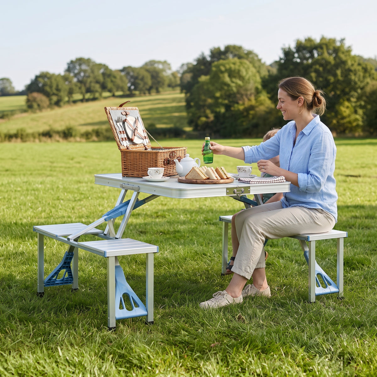 Portable Folding Camping Table & Chair Set
