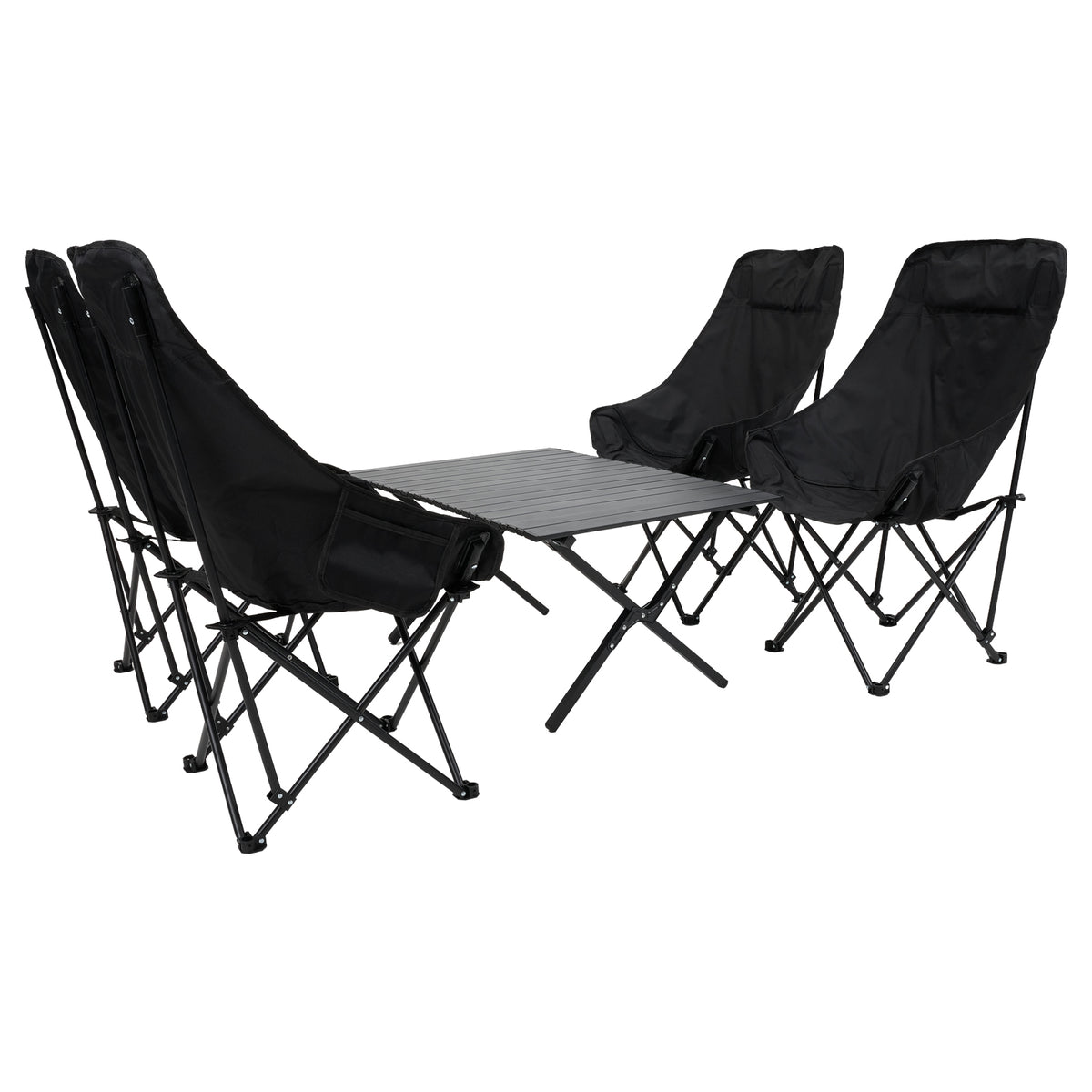 Portable Folding Camping Table with 4 Chairs
