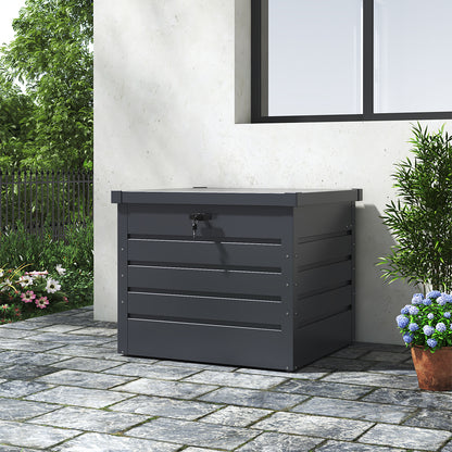 200L Metal Lockable Waterproof Garden Storage Box
