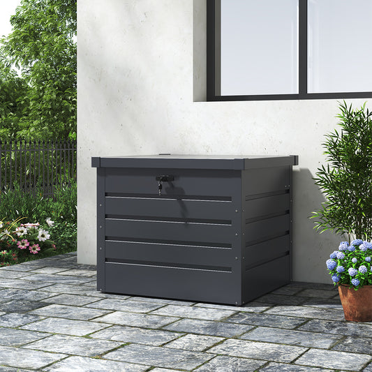 200L Metal Lockable Waterproof Garden Storage Box