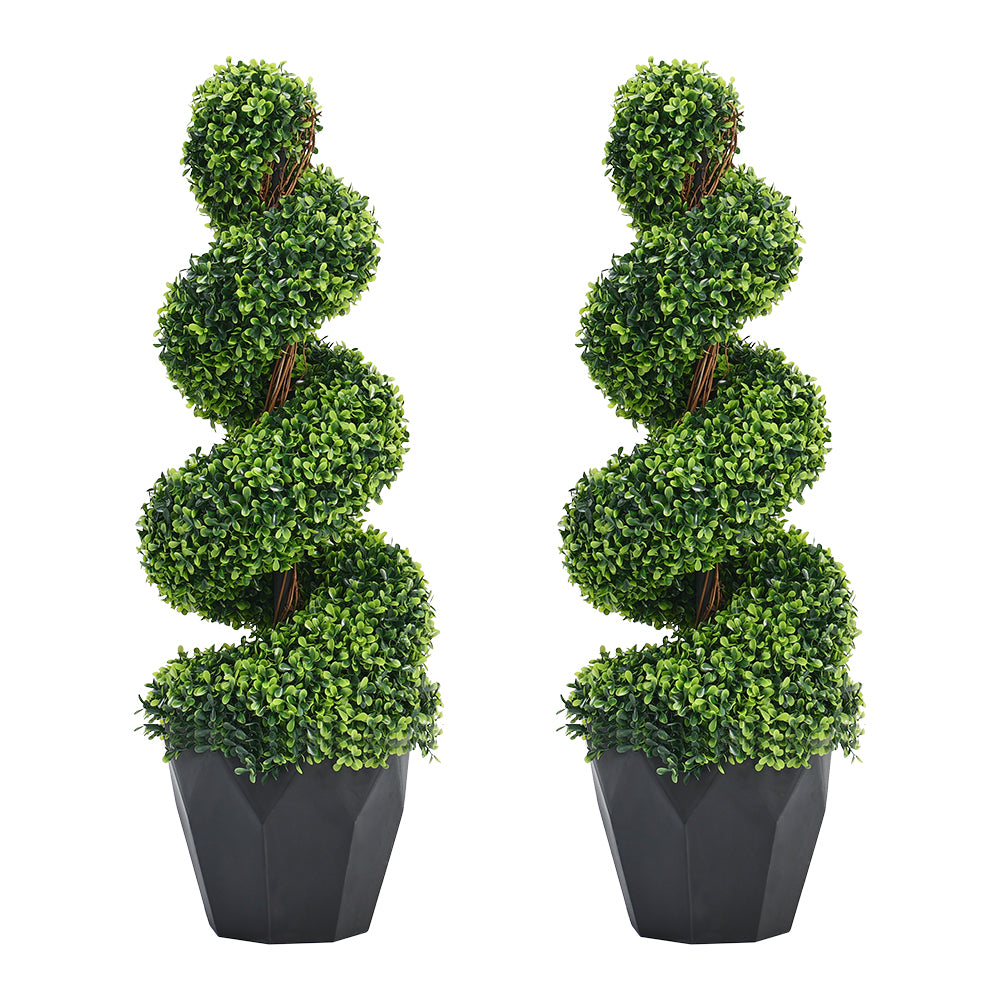 Artificial Topiary Spiral Boxwood Tree