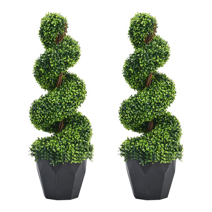 Artificial Topiary Spiral Boxwood Tree