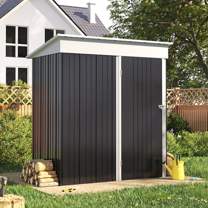 3X5FT Outdoor Metal Garden Storage Shed with Shelves