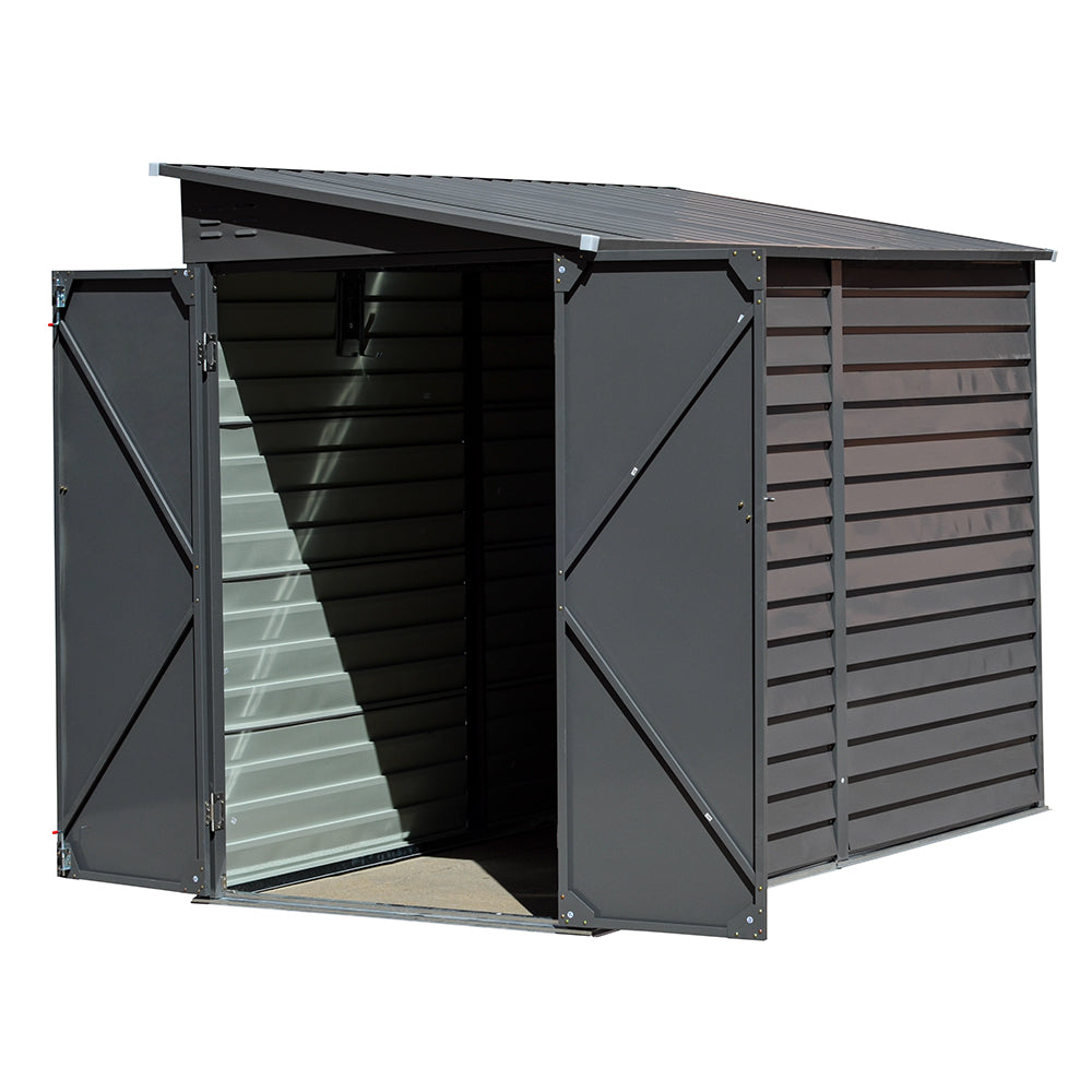 4.6x9FT Wide Outdoor Lockable Steel Storage Shed
