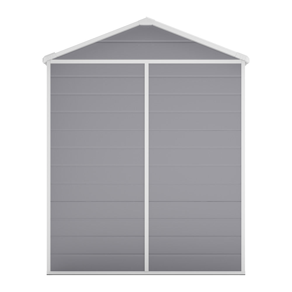 6 x 4.4 ft Plastic Garden Storage Shed with Apex Roof & Double Doors