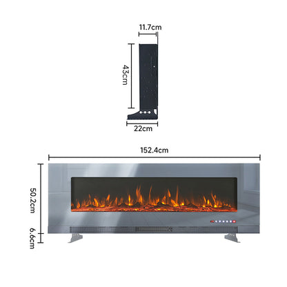 Wall Mounted Electric Fireplace with Remote Control
