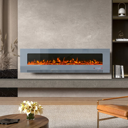 Wall Mounted Electric Fireplace with Remote Control