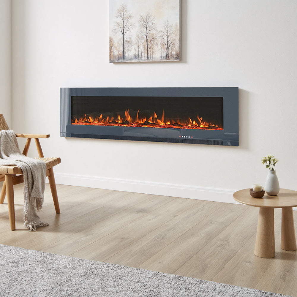 Wall Mounted Electric Fireplace with Remote Control
