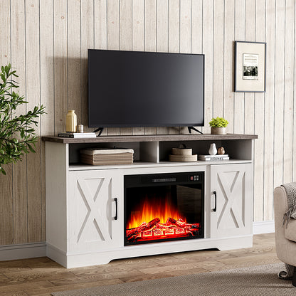 Insert Electric Fireplace TV Stand with Timer and Remote
