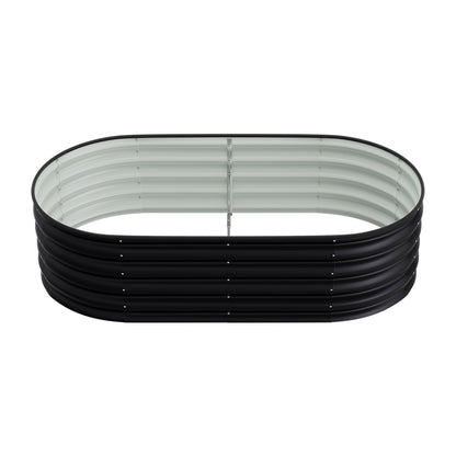 42CM Height Anthracite Galvanized Steel Oval  Raised Garden Bed
