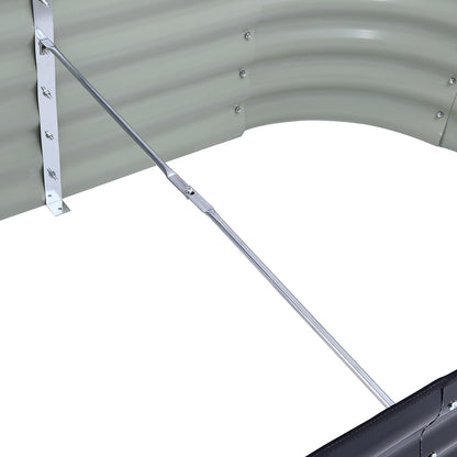 42CM Height Anthracite Galvanized Steel Oval  Raised Garden Bed