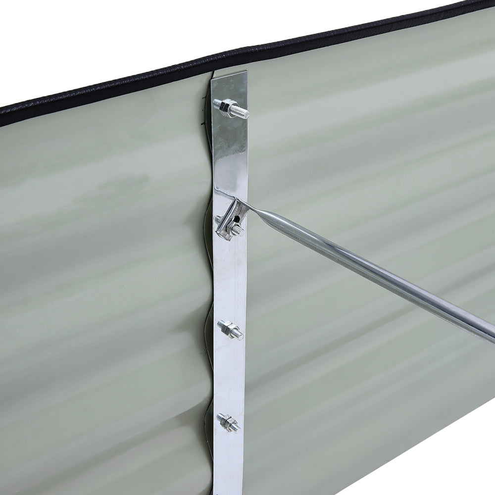 42CM Height Anthracite Galvanized Steel Oval  Raised Garden Bed
