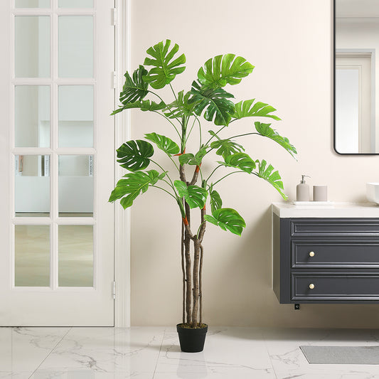 Artificial Monstera Deliciosa Tree in Pot for Decoration