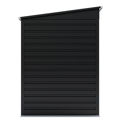 Charcoal Black/Grey 193CM Wide Metal Garden Storage Shed with Lockable Door