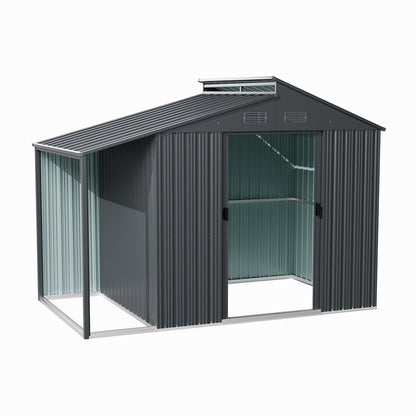Outdoor Galvanized Steel Storage Shed