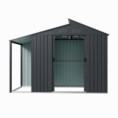 Outdoor Galvanized Steel Storage Shed