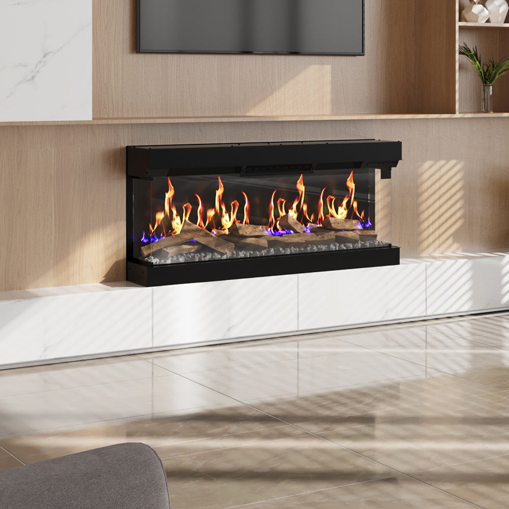 50 inch 3 Sided Smart Electric Fireplace