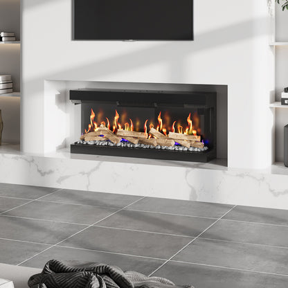 50 inch 3-Sided Smart Electric Fireplace