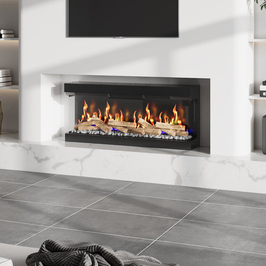 50 inch 3-Sided Smart Electric Fireplace