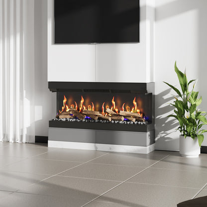 50 inch 3-Sided Smart Electric Fireplace