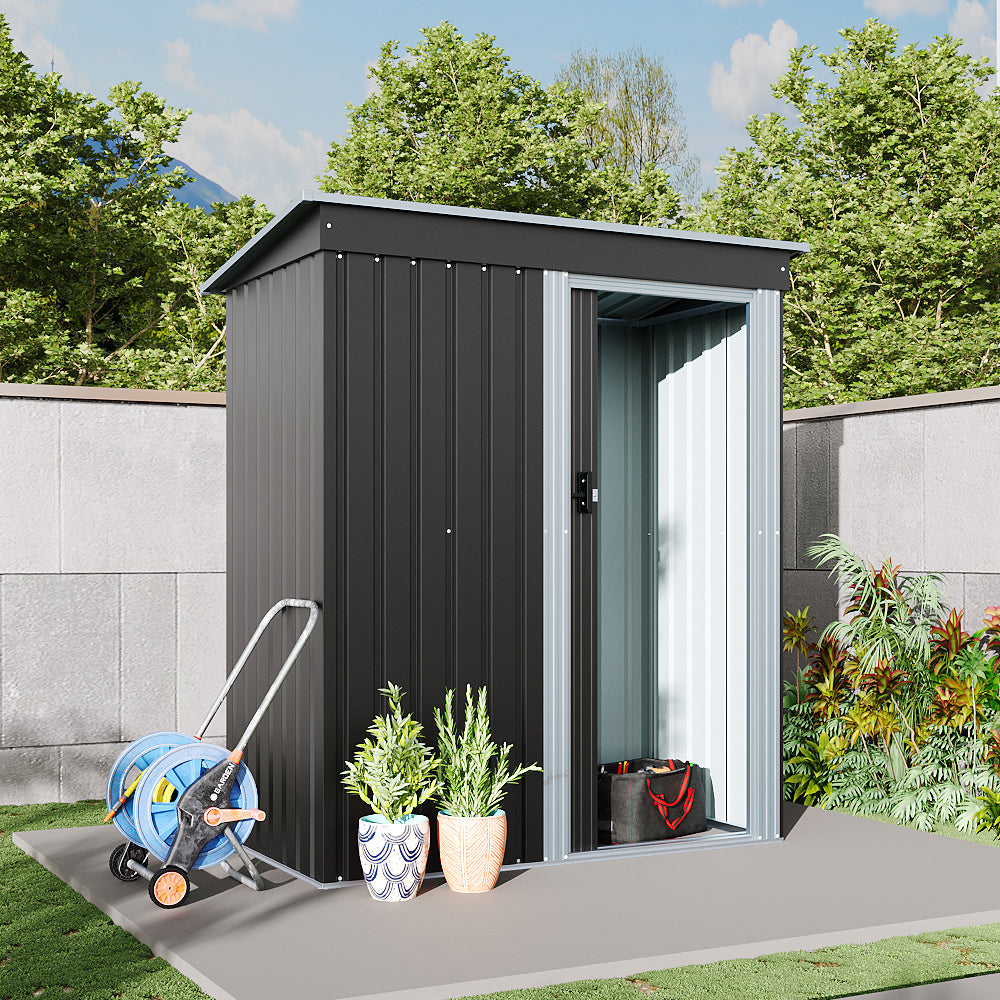 5 x 3 ft Metal Storage Shed Pent Roof