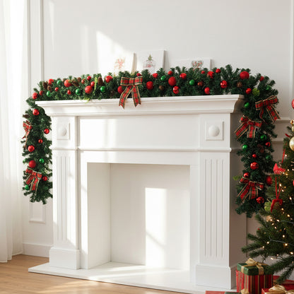 2.7m LED Light String Berry Ball Flower Garland Christmas Decor