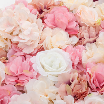 Artificial Rose Flower Backdrop Wall Panel