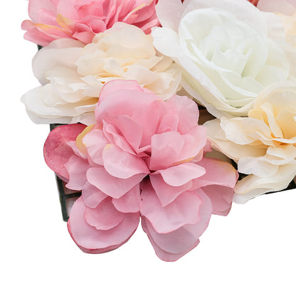 Artificial Rose Flower Backdrop Wall Panel