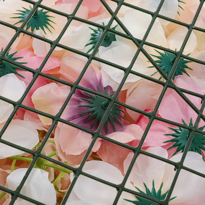 Artificial Rose Flower Backdrop Wall Panel