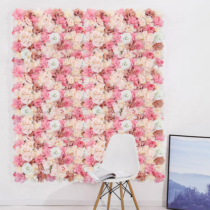 Artificial Rose Flower Backdrop Wall Panel