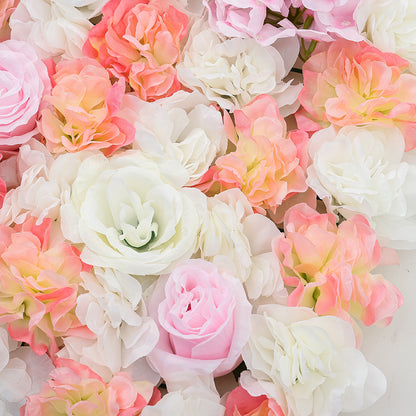 Artificial Multicolor Rose Flower Backdrop Wall Panel