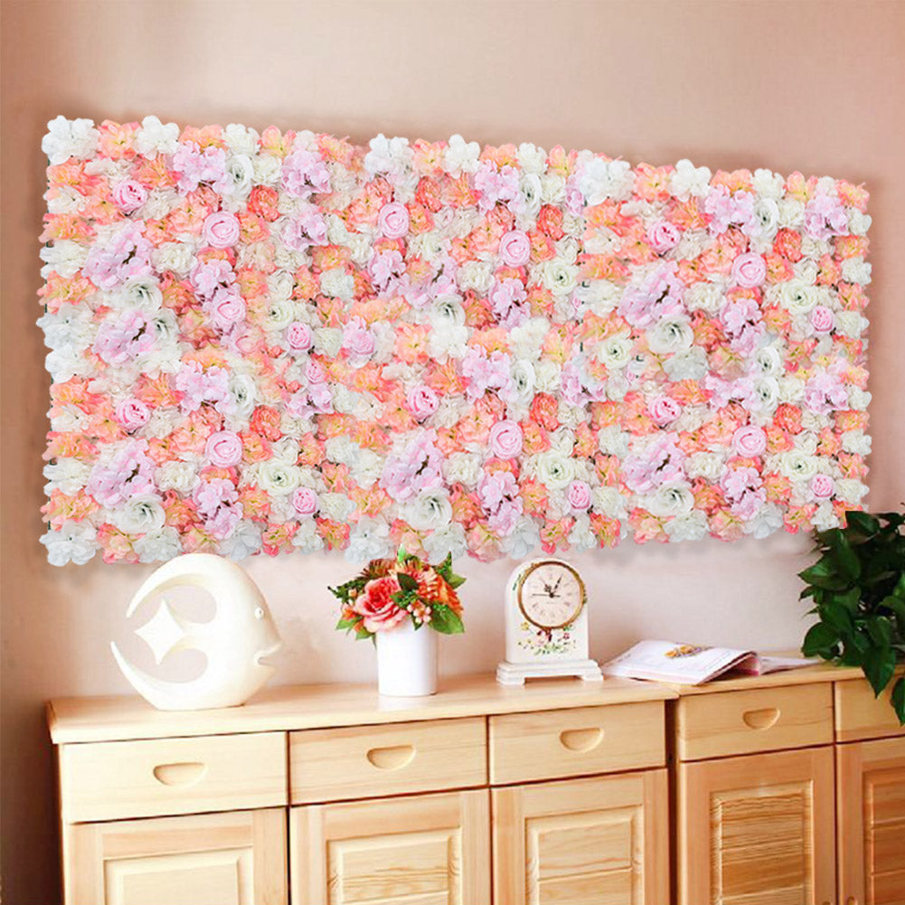 Artificial Multicolor Rose Flower Backdrop Wall Panel