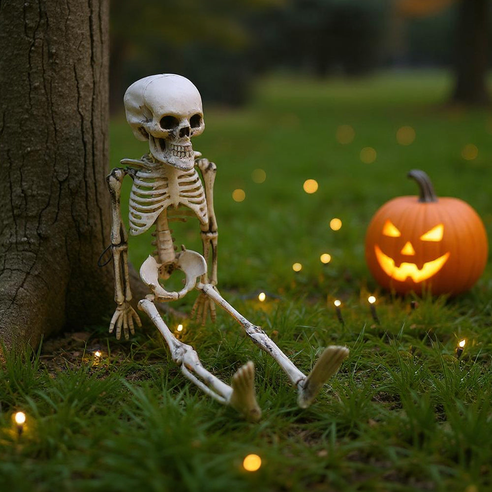 Realistic Posable Hanging Skeleton for Halloween