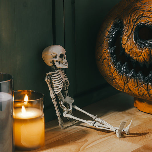 Realistic Posable Hanging Skeleton for Halloween