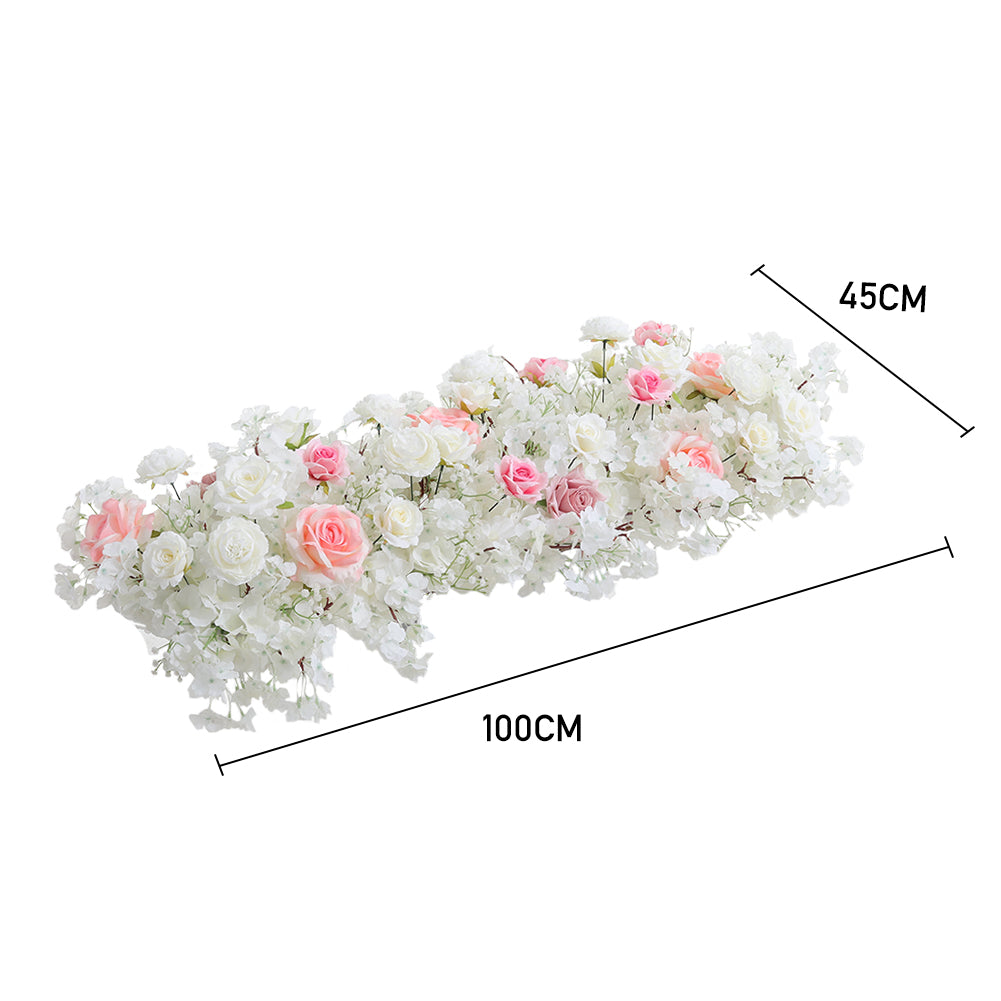 Artificial Cherry Blossoms Roses Row