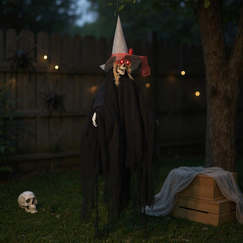 Halloween Voice-Activated Hanging Witch