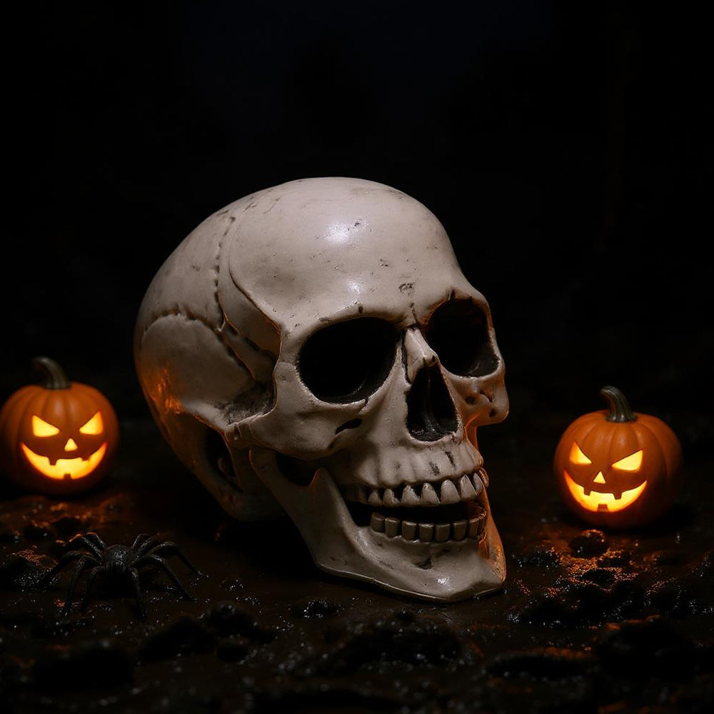 Halloween Realistic Plastic Skull Tabletop Decoration