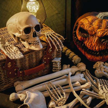 Halloween Realistic Skull and Bone Skeleton Decoration Kit