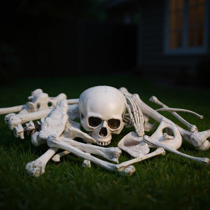 Halloween Realistic Skull and Bone Skeleton Decoration Kit