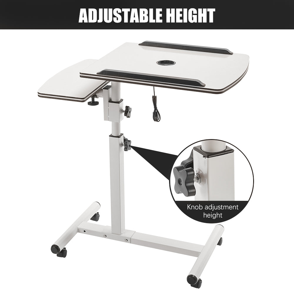 Height Adjustable Mobile Bed Table