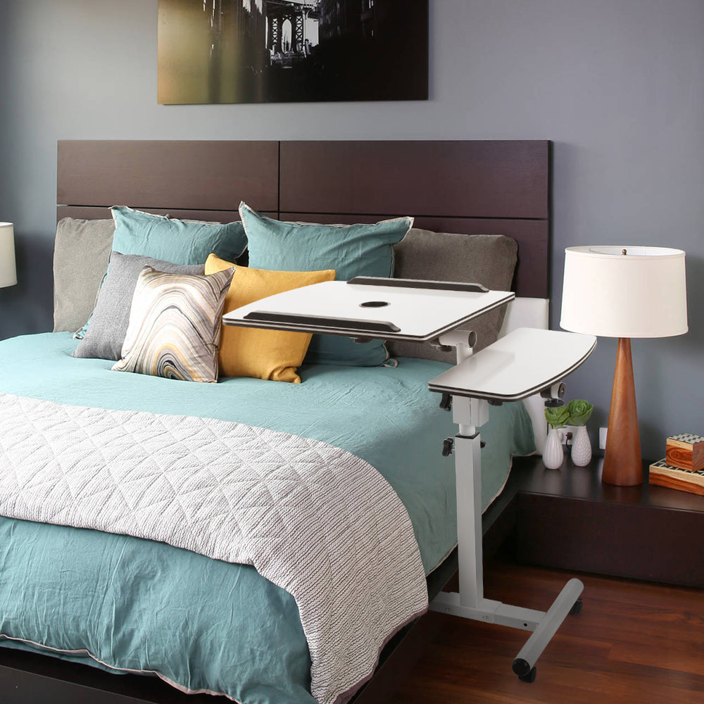 Height Adjustable Mobile Bed Table