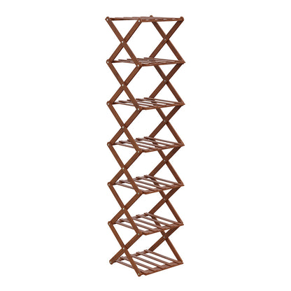 6-Tier Bamboo Folding Shoe Rack
