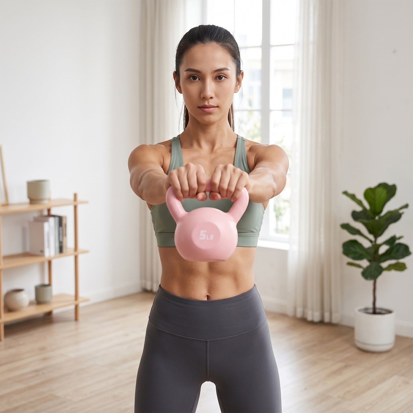 Strength Training Kettlebell with Non-Slip Handle