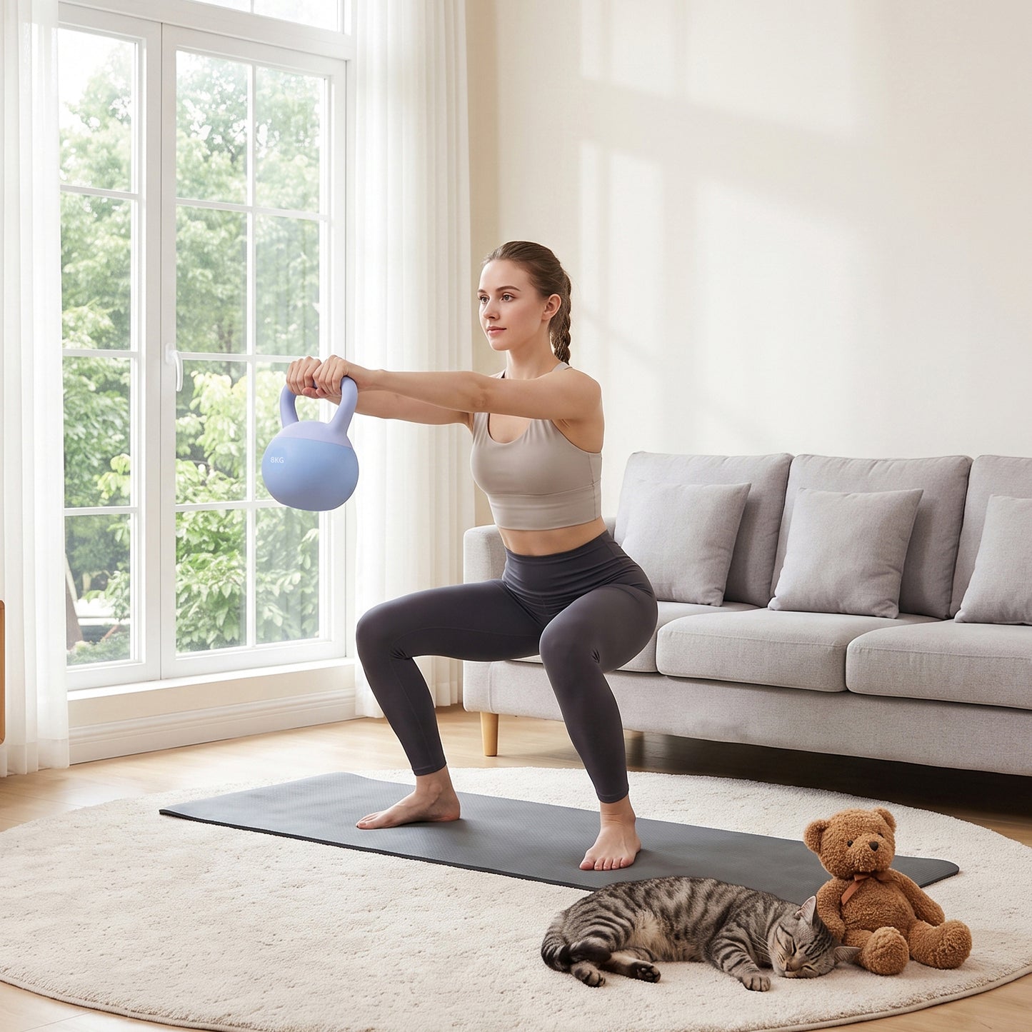 Strength Training Soft Kettlebell with Non-Slip Handle
