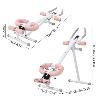Foldable and Adjustable Ab Workout Machine with LED Display