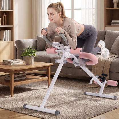 Foldable and Adjustable Ab Workout Machine with LED Display